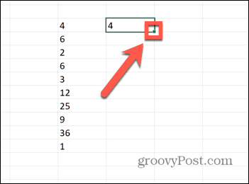 ручка перетаскивания excel