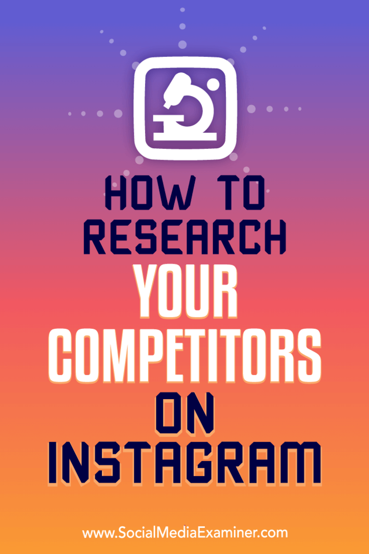 Как исследовать конкурентов в Instagram: специалист по социальным сетям