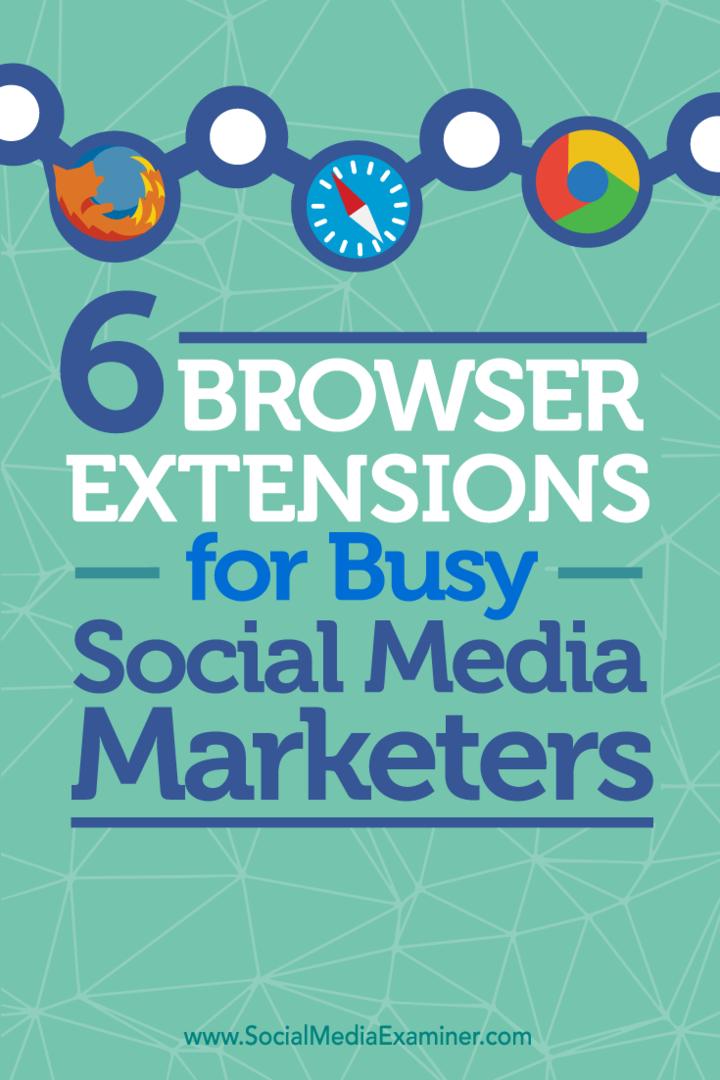 6 расширений браузера для занятых маркетологов в социальных сетях: Social Media Examiner