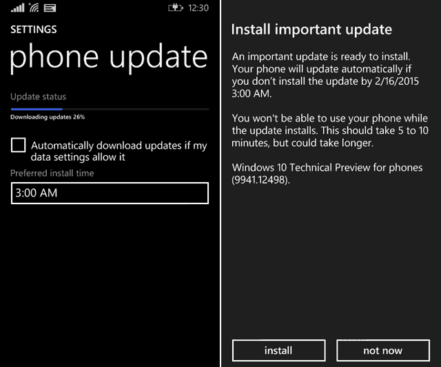 Установите Windows 10 Technical Preview для телефонов