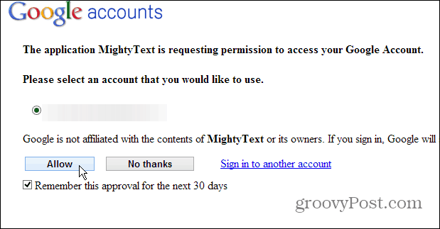 Авторизуйтесь MightyText