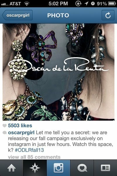 Оскар де ла Рента пост в instagram