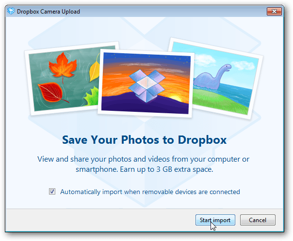 Dropbox предлагает 3Gig свободного места для использования новой функции синхронизации фотографий