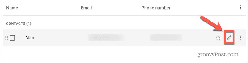 gmail изменить контакт