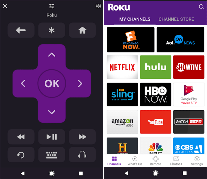 Приложение Roku Remote для Android