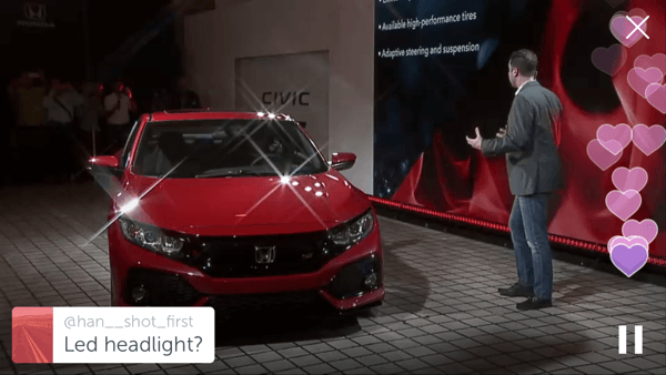 Honda использовала Periscope, чтобы показать свой прототип Civic SI 2017 года.