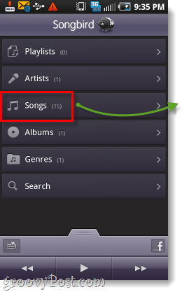 Songbird для Android обзор скриншот