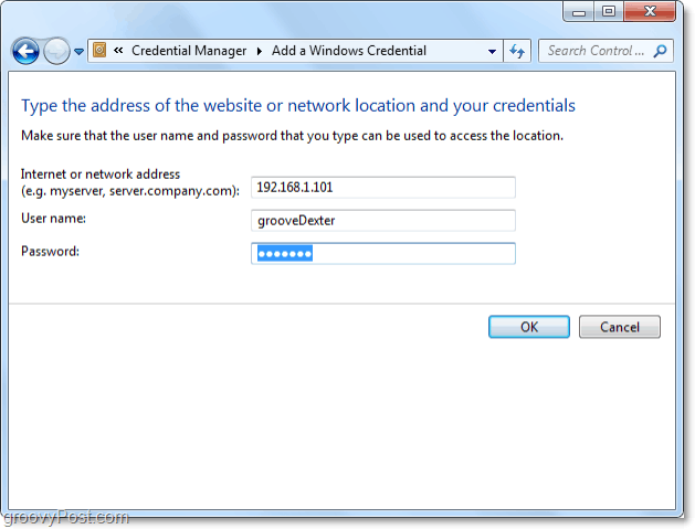 добавить сетевой ресурс в хранилище Windows 7