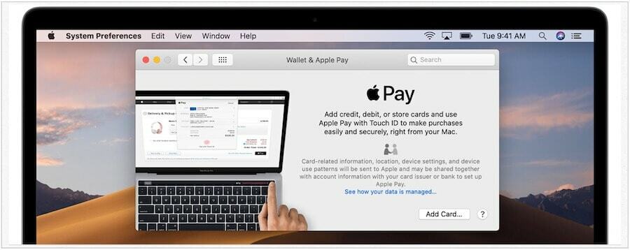macOS добавить Apple Pay