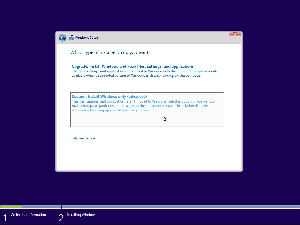 04 Cutom Windows 10 Чистая установка