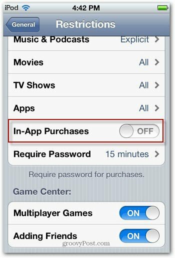 Как отключить встроенные покупки в iPhone / iPod Touch