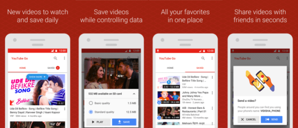 Бета-версия приложения YouTube Go доступна для загрузки в магазине Google Play в Индии.
