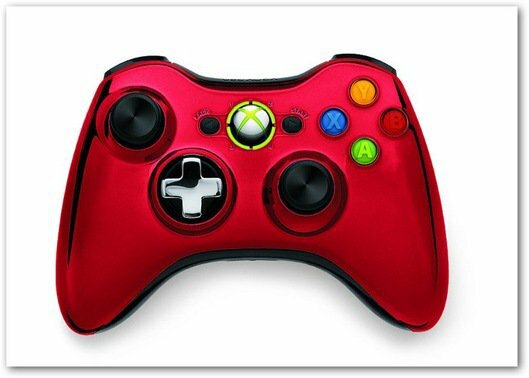 Xbox 360 хром контроллер красный
