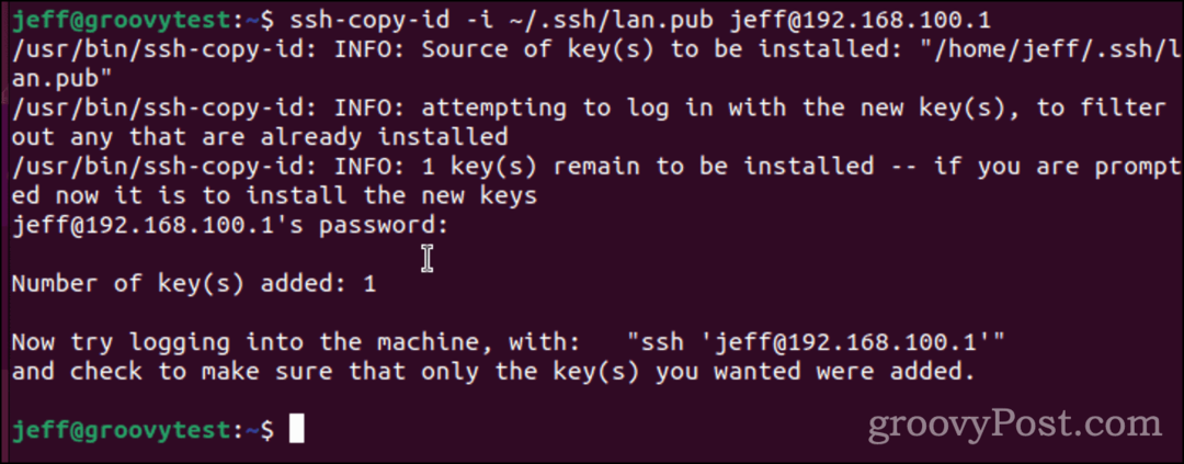 Копирование вашего SSH-ключа
