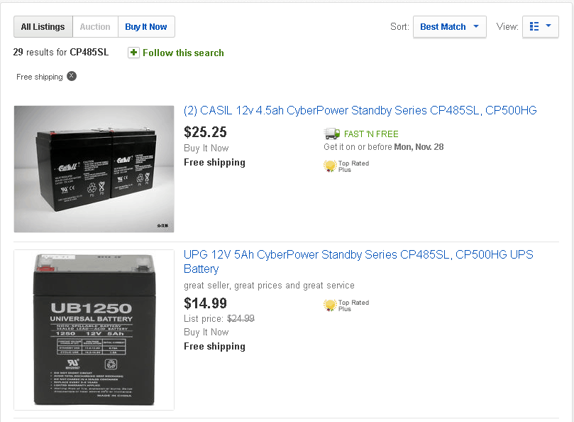 UPS-батарея-Ebay