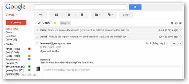 Как включить Gmail-подобный вид разговора в Thunderbird