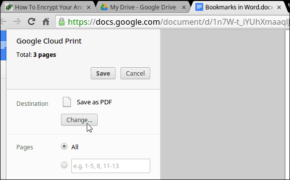 Изменить принтер Chromebook