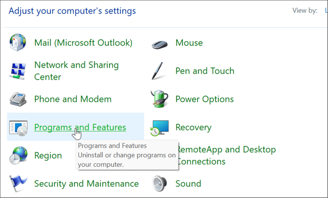 Программы и функции управляют дополнительными функциями в Windows 11.