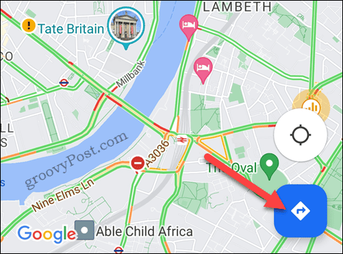 Кнопка мобильных маршрутов Google Maps