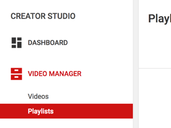 Откройте свой плейлист в Creator Studio и нажмите Edit.