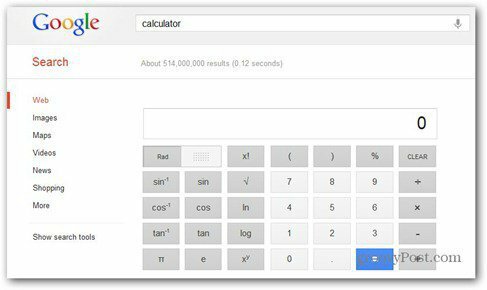 Google научный калькулятор