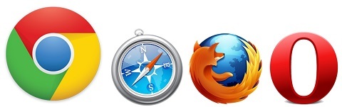 коллаж логотип браузера