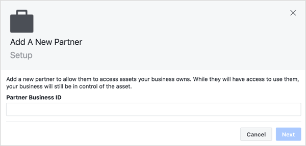 Чтобы предоставить доступ к своим аккаунтам на Facebook, попросите клиента добавить вас в свой бизнес-менеджер в качестве партнера.