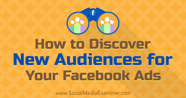 Как найти новую аудиторию для вашей рекламы в Facebook, Тэмми Кэннон в Social Media Examiner.