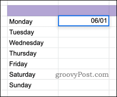 Вставка даты в Google Sheets