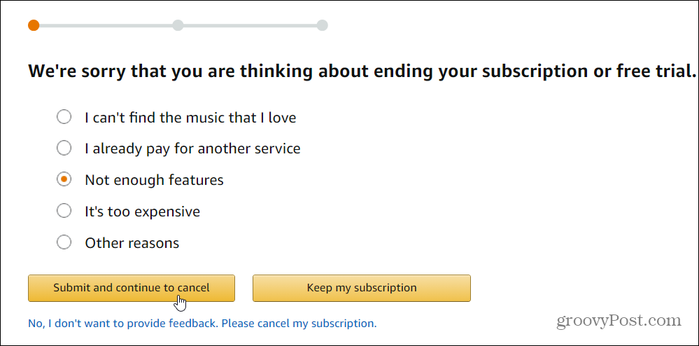 4 отмените музыку Amazon