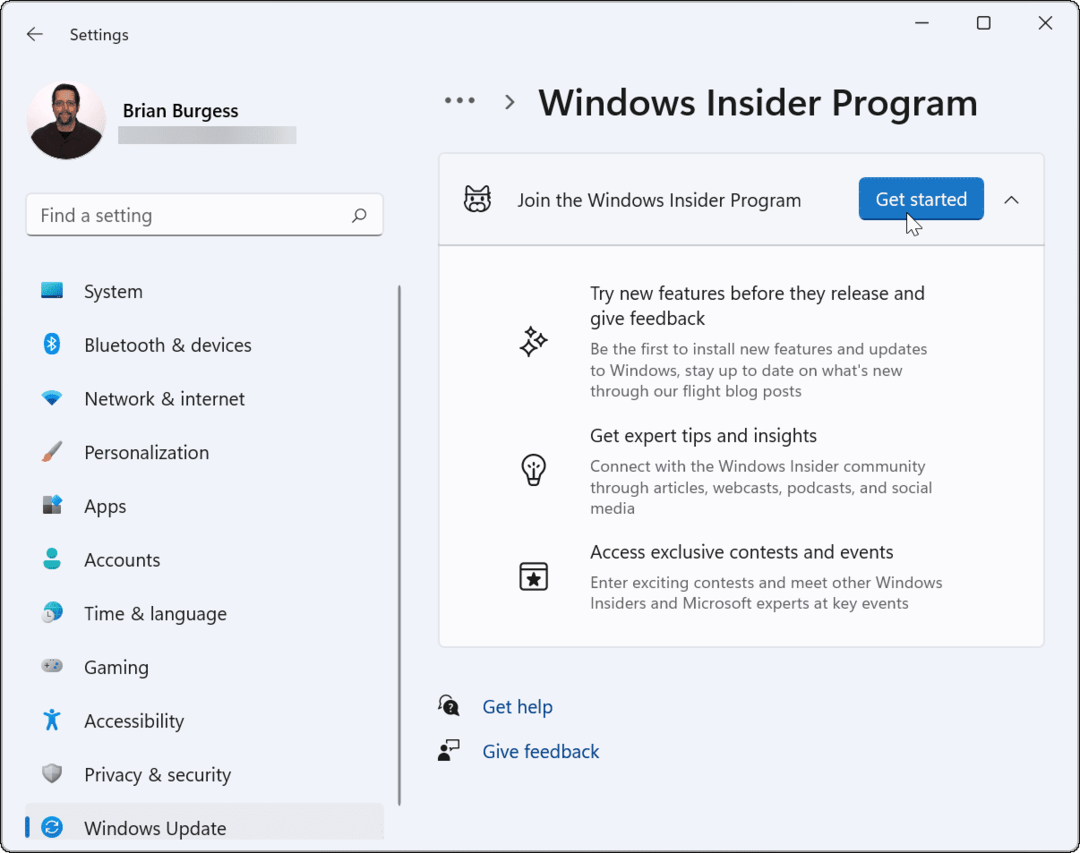 Как присоединиться к программе предварительной оценки Windows в Windows 11