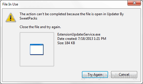 не могу удалить файл, используемый в данный момент