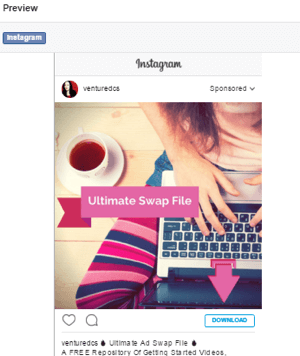 предварительный просмотр рекламы в instagram
