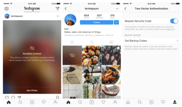 Instagram расширяет двухфакторную аутентификацию для всех пользователей и начинает размывать конфиденциальный контент.