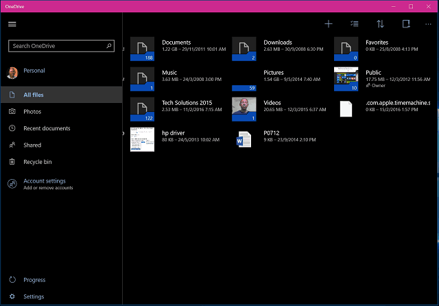 Приложение OneDrive для Windows 10 4