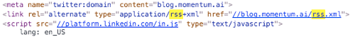 найти ссылку на RSS-канал