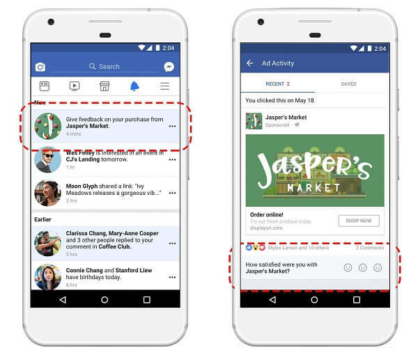 Facebook запускает новую опцию обзора электронной коммерции на своей панели «Недавняя активность рекламы», которая позволяет покупателям оставлять отзывы о рекламируемых на Facebook продуктах.