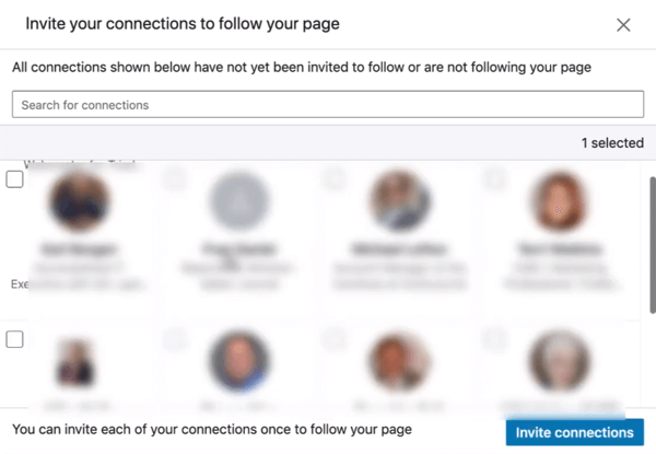 Пригласите знакомых подписаться на вашу страницу в LinkedIn, шаг 2.