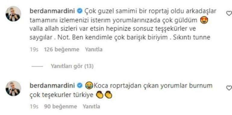 Пост Бердана Мардини в Instagram 