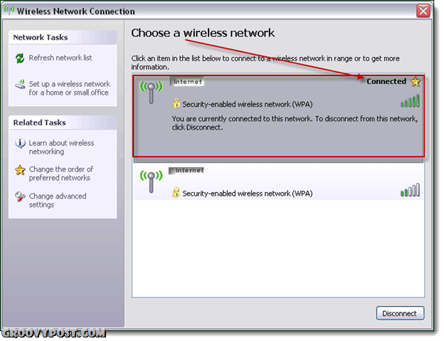 Конфигурация беспроводной сети Windows XP