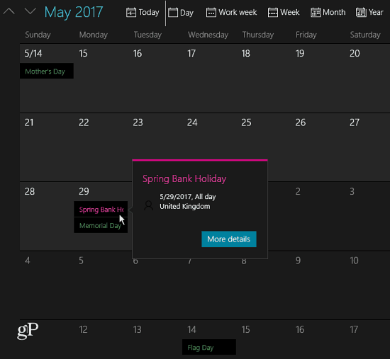 праздники добавлены в календарь
