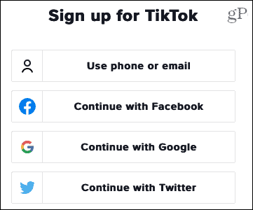 Зарегистрируйтесь в TikTok в Интернете