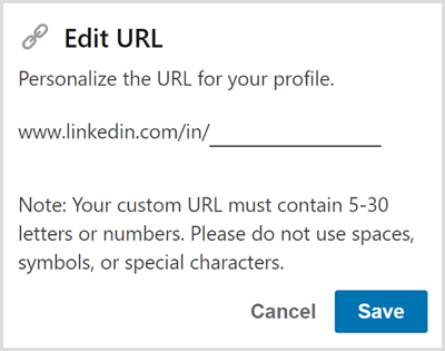 Измените URL-адрес вашего профиля LinkedIn.