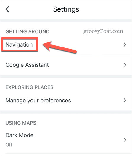 настройки навигации по картам гугл