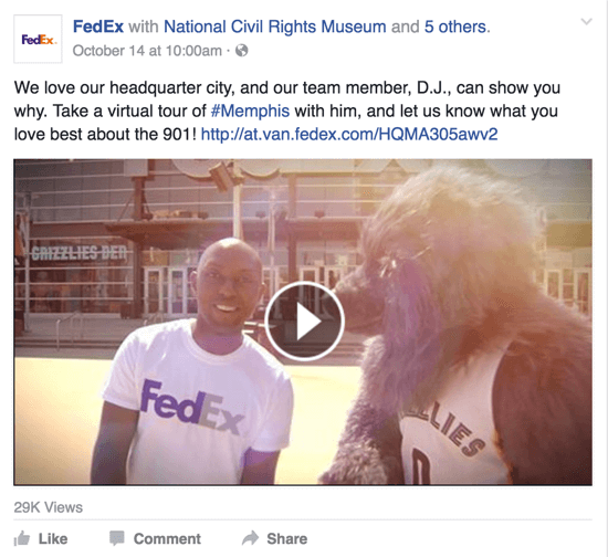 FedEx facebook видео