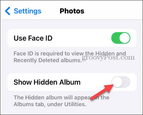 Скрыть и показать фотографии на вашем iPhone