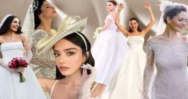 Вдохновляющие свадебные платья знаменитостей, вышедших замуж в 2022 году!