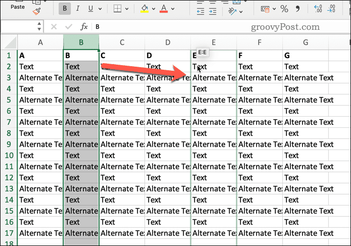 Перемещение столбца в Excel