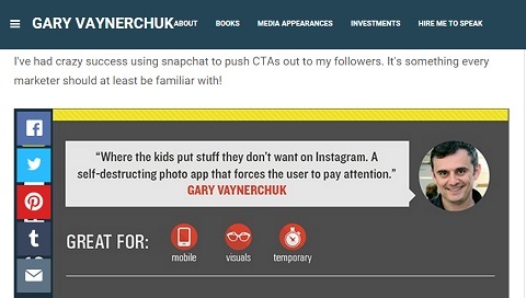 Цитата Гэри Вандерчука о важности Snapchat