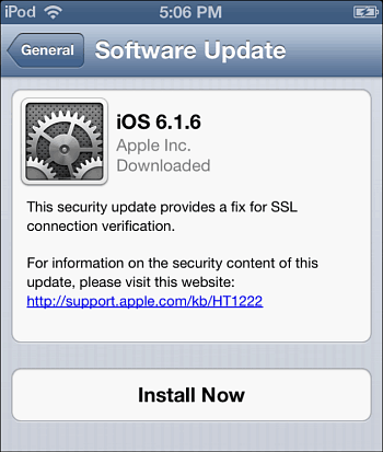 Обновление iOS 6.1.6